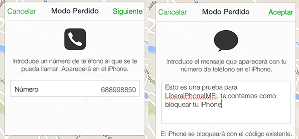 modo perdido iphone