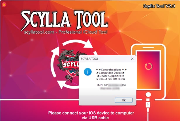 Scylla Tool para desbloqueo iCloud