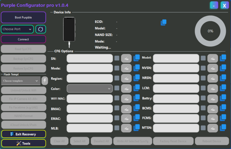 programa purple mode configurator