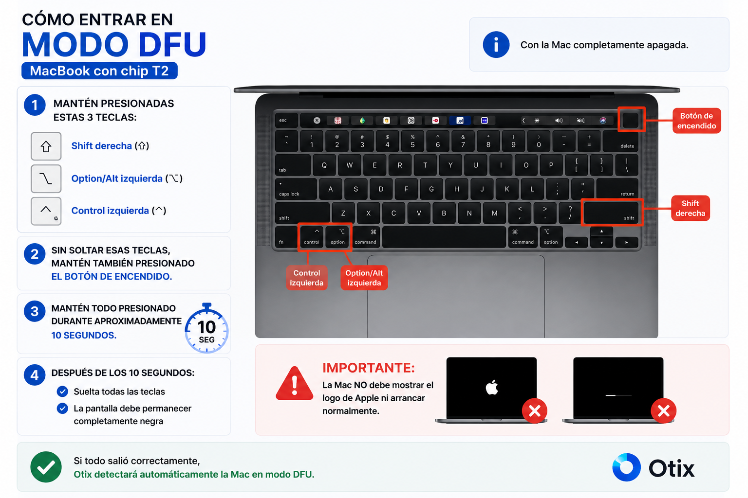 8 Colocar Mac en DFU