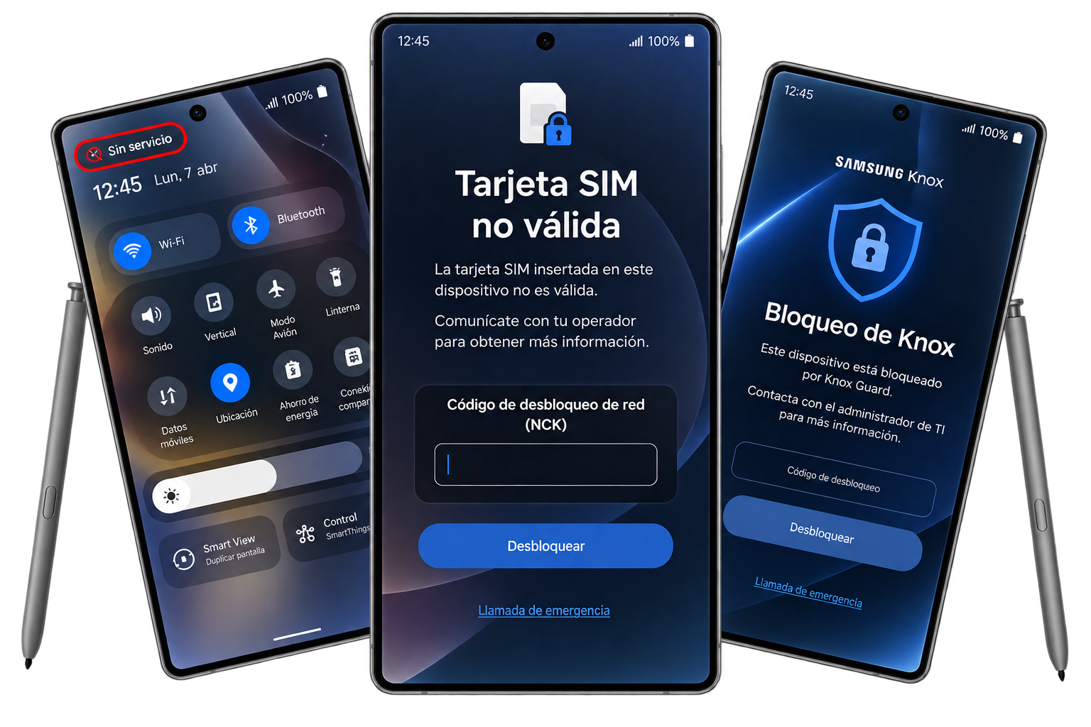 Samsung bloqueados por operador, Knox y lista negra