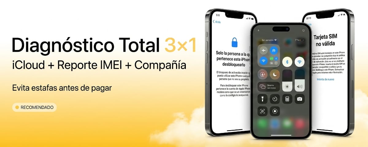 Diagnóstico profesional iPhone + Ruta desbloqueo