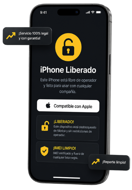 iPhone liberado de operador y sin restricciones de SIM
