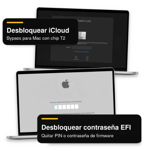 desbloquear iCloud contraseña pin ordenador Mac con procesador intel